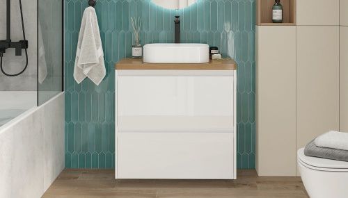 Столешница Velvex KLAUFS st.KLA.80 дуб французский 80х50 накладная цвет дерево - фото 3