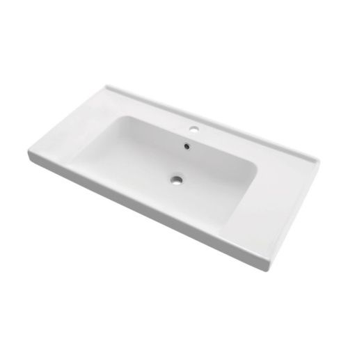 Раковина керамическая Art&Max TECHNO 641617 90х50 подвесная цвет белый - фото 3