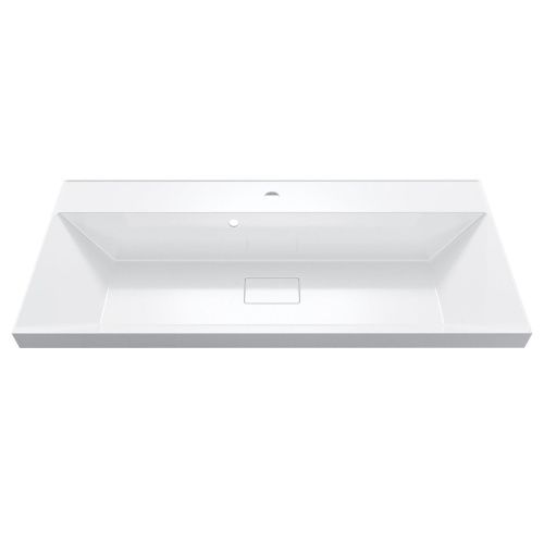 Раковина из литьевого мрамора Uperwood Classic New 291021041 100х45 полувстраиваемая цвет белый - фото 5