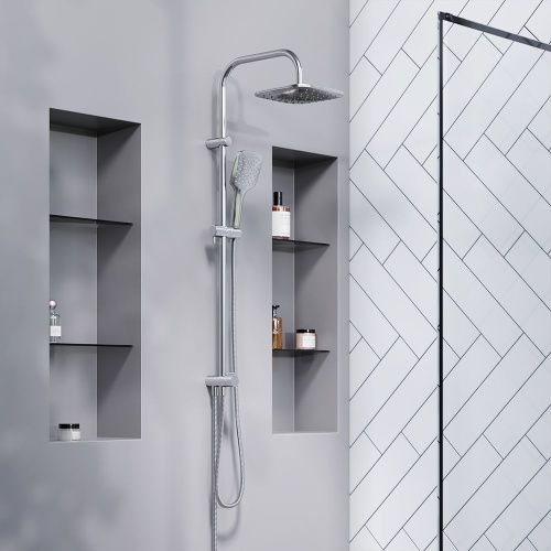 Душевая стойка Damixa Eclipse 931000000 настенная цвет хром/серый