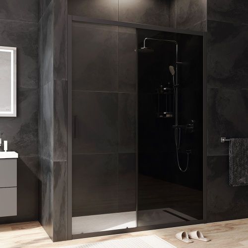 Душевая дверь Am.Pm Gem W90G-140-1-195BG 140х195 стекло прозрачное профиль черный