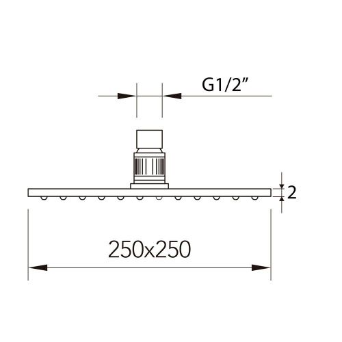 Верхний душ Clever SLIM INOX AIR 99692 25х25 хром - фото 2