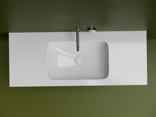 Раковина из сантехнического фарфора Ceramica Nova ELEMENT CN7018 50х40 встраиваемая цвет белый без отверстий под смеситель - фото 3