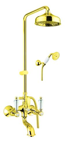 Душевая стойка Fiore 08OO0615 настенная цвет золото - фото 2