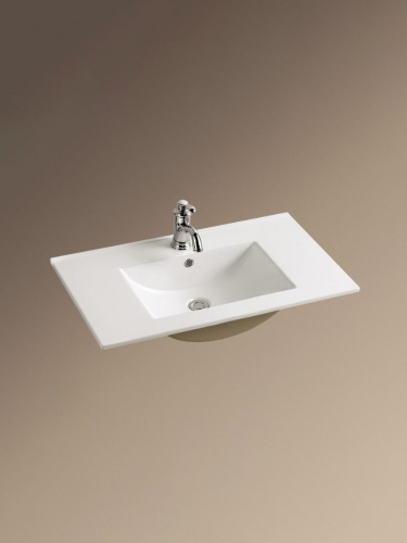 Раковина из сантехнического фаянса WeltWasser WW SK 10000003902 80х50 подвесная цвет белый - фото 2