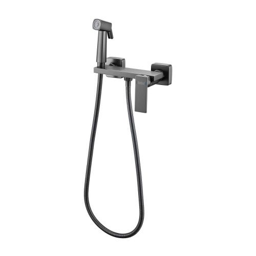 Гигиенический душ со смесителем Haiba HB5517-3 оружейная сталь - фото 2