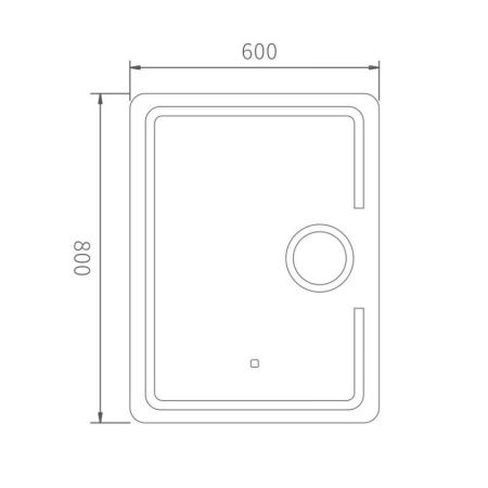 Зеркало с подсветкой Haiba HB661 60х80