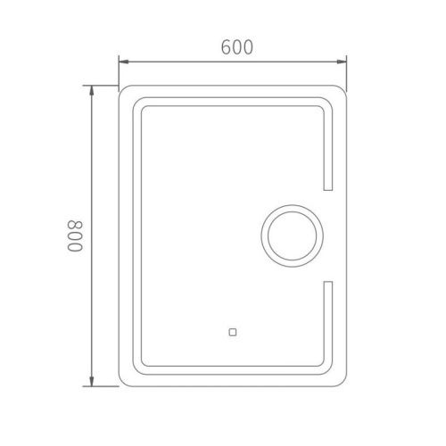 Зеркало с подсветкой Haiba HB661 60х80 - фото 3