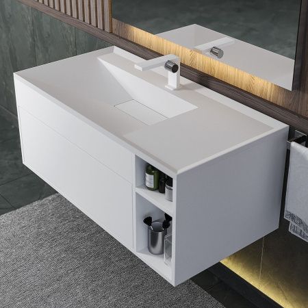 Тумба под раковину Uperwood Lotus 39340205463 100х50 подвесная цвет белый