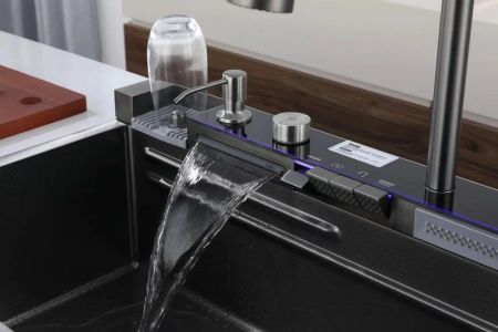 Кухонная мойка Savol S-SC001Q 75х45 цвет серый поверхность матовая