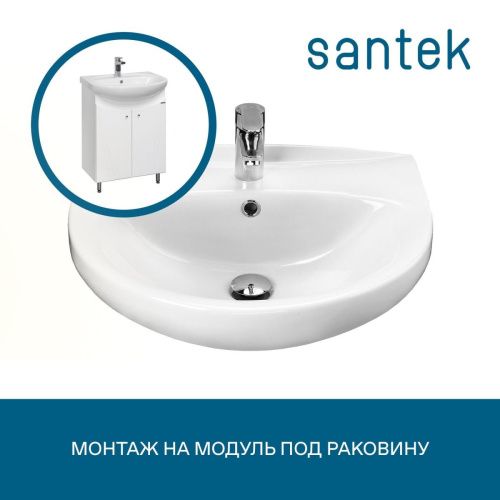 Раковина из сантехнического фарфора Santek Антик WH110186 60х50 накладная цвет белый - фото 4