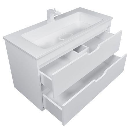 Тумба под раковину Uperwood Modul 2930205254 100х40 подвесная цвет белый