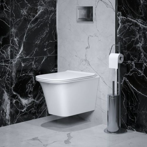 Унитаз подвесной Grossman Classic GR-4463S белый с сиденьем микролифт безободковый каскадный смыв - фото 5