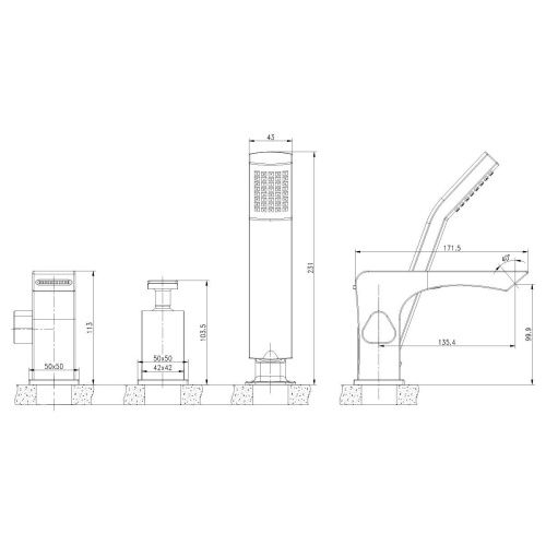 Смеситель LeMark Contest LM5845CW на борт ванны белый/хром - фото 3