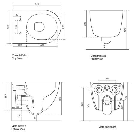 Чаша унитаза подвесная Galassia Dream 7334 цвет белый без сиденья безободковая каскадный смыв