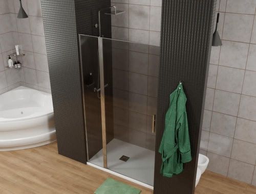 Душевая дверь Allen Brau Priority 3.31010.00G 140х200 стекло тонированное профиль хром - фото 3