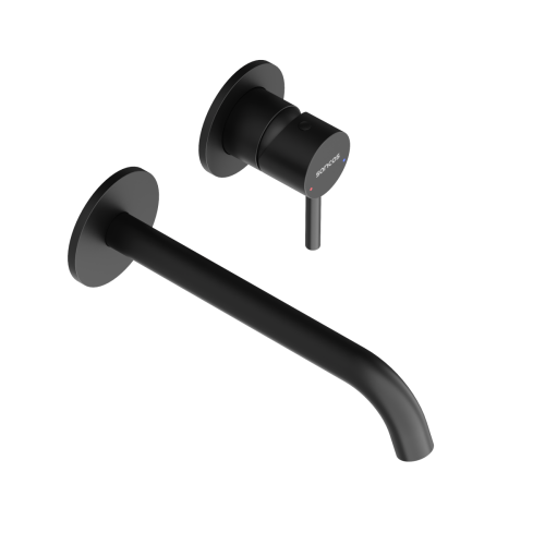 Смеситель для раковины Sancos Etna SC9004MB встраиваемый в стену черный - фото 4