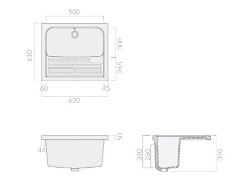 Раковина из сантехнического фарфора Galassia Osiride 2003 60х60 накладная цвет белый 1 отверстие под смеситель - фото 3