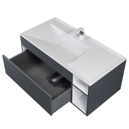 Тумба под раковину Uperwood Lotus 39340205465 100х50 подвесная цвет серый