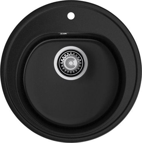 Кухонная мойка Granfest Rondo R-510 черный 50х50 цвет черный поверхность матовая