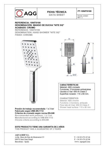 Смеситель для душа AQG Delta 01DEL419CR настенный хром - фото 4