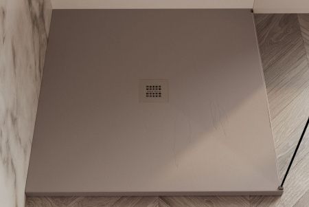 Душевой поддон из искусственного камня Allen Brau Priority 8.31005-PGM 100х100 серый без каркаса