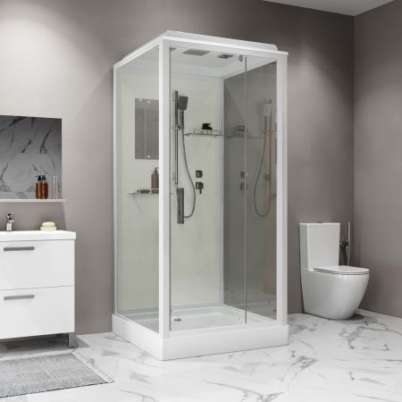 Душевая кабина Niagara Standart ST80/15Q 80х80 квадратная с крышей ориентация универсальная