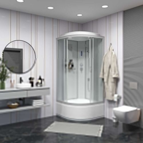 Душевая кабина Niagara Classic 23091424P 100х100 четверть круга с крышей ориентация универсальная - фото 3