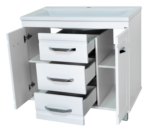 Тумба под раковину Misty Терра П-Тер01090-0113Я 90х50 напольная цвет белый - фото 2
