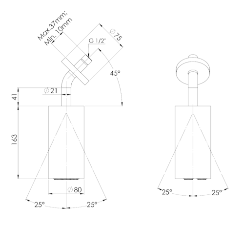 Верхний душ Daniel Steel SSA578LP нержавеющая сталь - фото 2