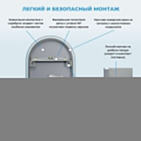 Зеркало с подсветкой Wellsee 7 Rays' Spectrum 172201730 50х80 подвесное
