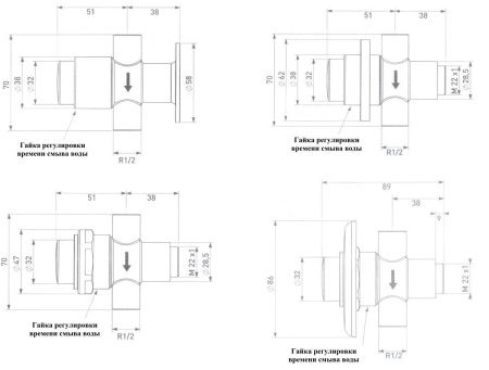 Кран для писсуара Creavit PM3001