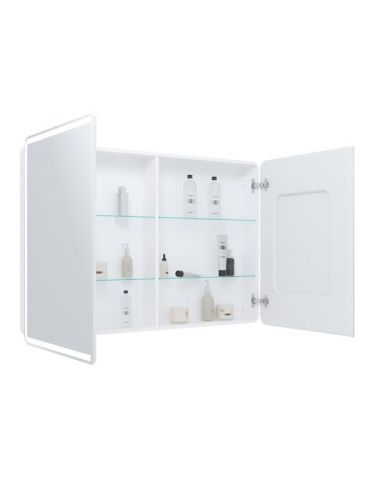 Зеркало-шкаф Continent Avenue МВК001 120х80 подвесной цвет белый - фото 4