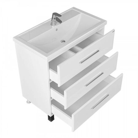 Тумба под раковину СанТа Омега 207006 80х40 подвесная цвет белый