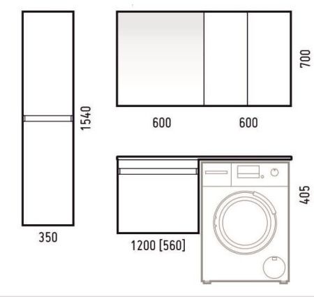 Тумба под раковину Corozo Альтаир SD-00000501 60х50 подвесная цвет белый