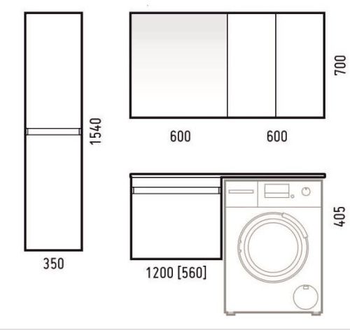 Шкаф-пенал Corozo Альтаир SD-00000504 40х150 подвесной цвет белый - фото 2