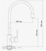 Смеситель для кухни D-Lin D155308-3 на мойку белый/хром