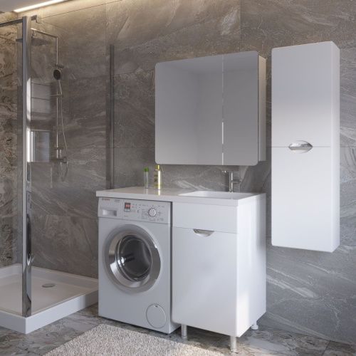 Зеркало-шкаф Stella Polar Адель SP-00001101 80х80 подвесной цвет белый - фото 3