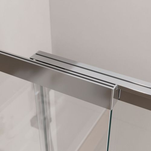 Душевая шторка на ванну Cezares SLIDER SLIDER-FIX-VF-11-90/150-C-Cr 90х150 стекло прозрачное профиль хром глянцевый ориентация универсальная - фото 4