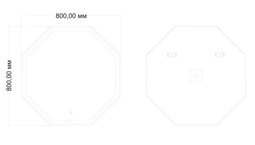 Зеркало с подсветкой Art&Max ARGO AM-Arg-800-800-DS-F 80х80 подвесное - фото 3