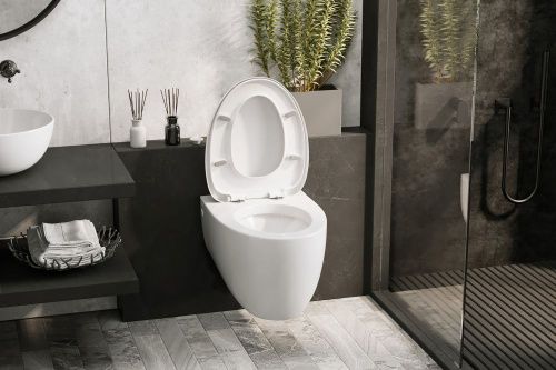 Унитаз подвесной Abber Bequem AC1107P белый с сиденьем микролифт импульсный смыв - фото 4