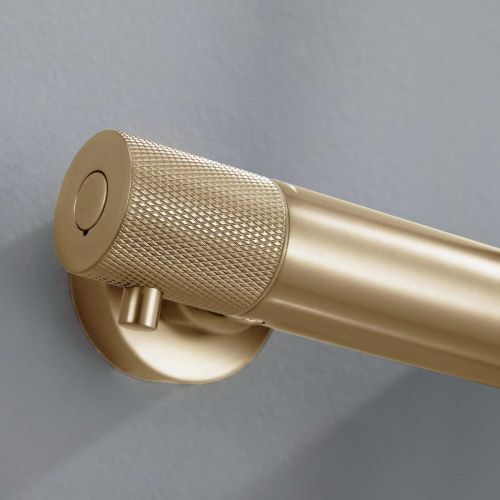 Душевая стойка Vincea Desire VSFS-1D0TBG настенная цвет золото с термостатом - фото 5