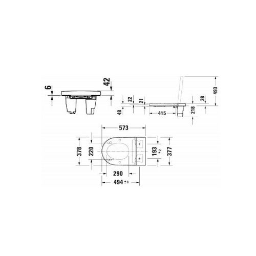 Крышка сиденье для унитаза Duravit SensoWash 612001012002310 - фото 2