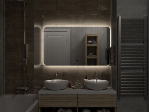 Зеркало с подсветкой Misty Зеркала (сенсорные) АДХ-02-120/70-14 120х70 подвесное - фото 4