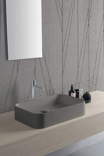 Раковина керамическая Disegno Ceramica Slim SL06038055 60х40 накладная цвет коричневый - фото 2