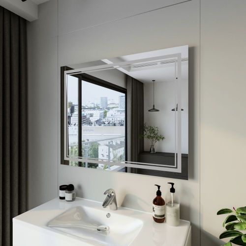 Зеркало с подсветкой Бриклаер Эстель 4627125414305 100х80 подвесное - фото 4