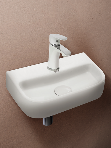 Раковина из сантехнического фаянса WeltWasser WW SK 10000003881 40х20 подвесная цвет белый - фото 2