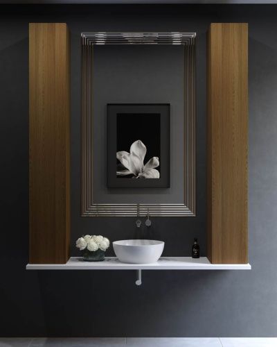 Раковина из искусственного камня Holbi MOON 2.02.001.44.4 40х40 накладная цвет серый - фото 3