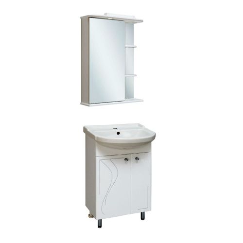 Зеркало-шкаф Runo Магнолия 00000000607 50х80 подвесной цвет белый - фото 3