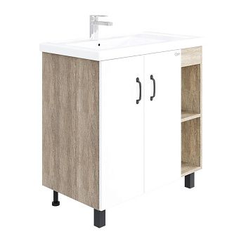 Тумба под раковину Onika Тимбер 108045 80х50 подвесная цвет белый